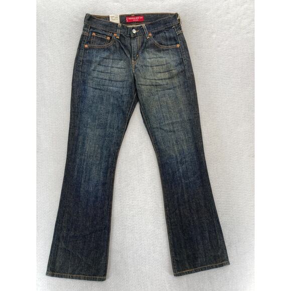 Vintage Levi's 515 Nouveau Bootcut Jeans Women's 6 Dark Wash Blue Denim Y2K 2003 - Picture 1 of 13